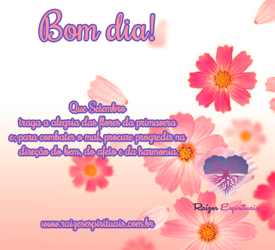 Setembro e as flores da primavera