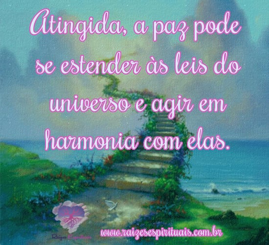paz em harmonia com o universo