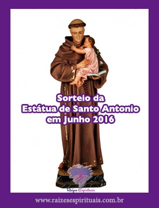sorteio estátua de santo Antonio em junho 2016