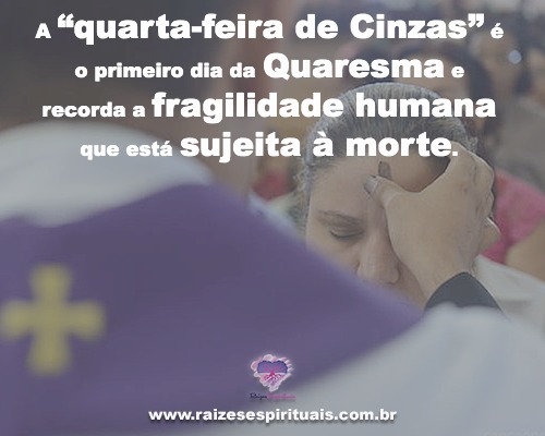 Na quarta-feira de cinzas