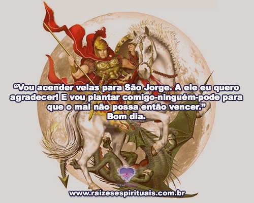 Vou acender velas para São Jorge
