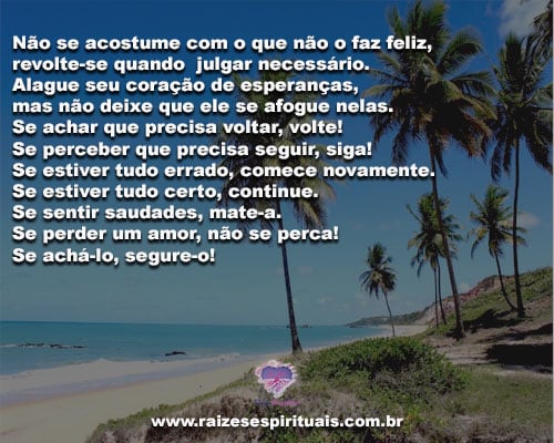 não se acostume