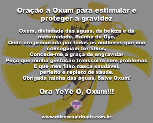 Poderosa oração a Oxum para estimular e proteger a gravidez