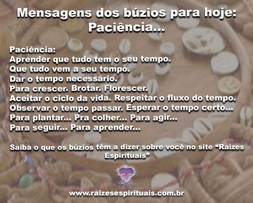 mensagem dos buzios