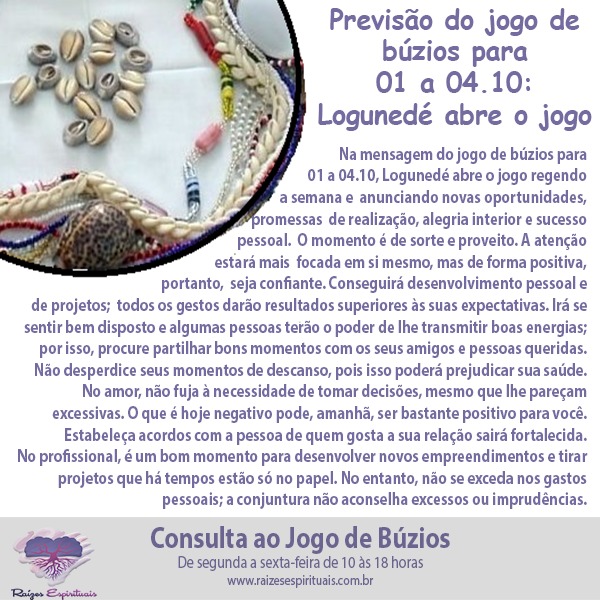 búzios para 01 a 04.10