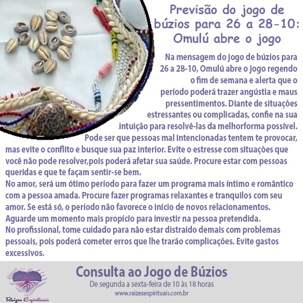 búzios para 26 a 28-10