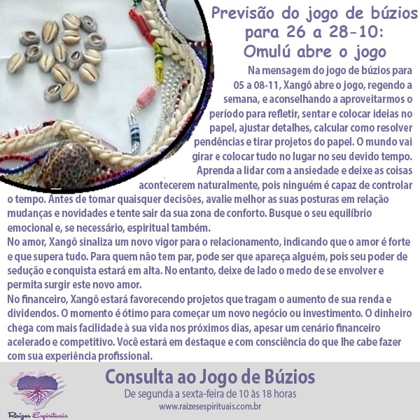 jogo de búzios para 05 a 08-11