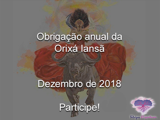 obrigação anual da orixa iansa