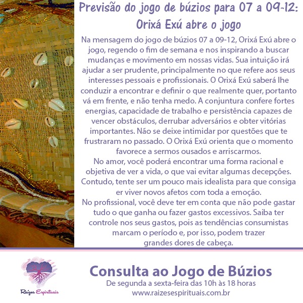 jogo de búzios para 07 a 09-12