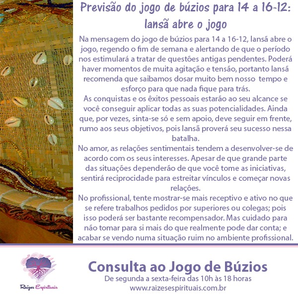 jogo de búzios para 14 a 16-12