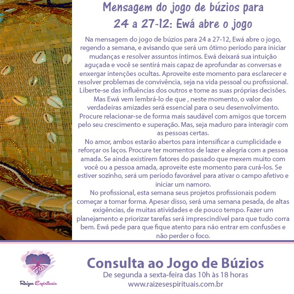 jogo de búzios para 24 a 27-12