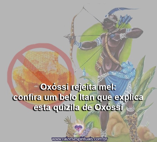 Oxóssi rejeita mel: confira um belo Itan que explica esta quizila de Oxóssi